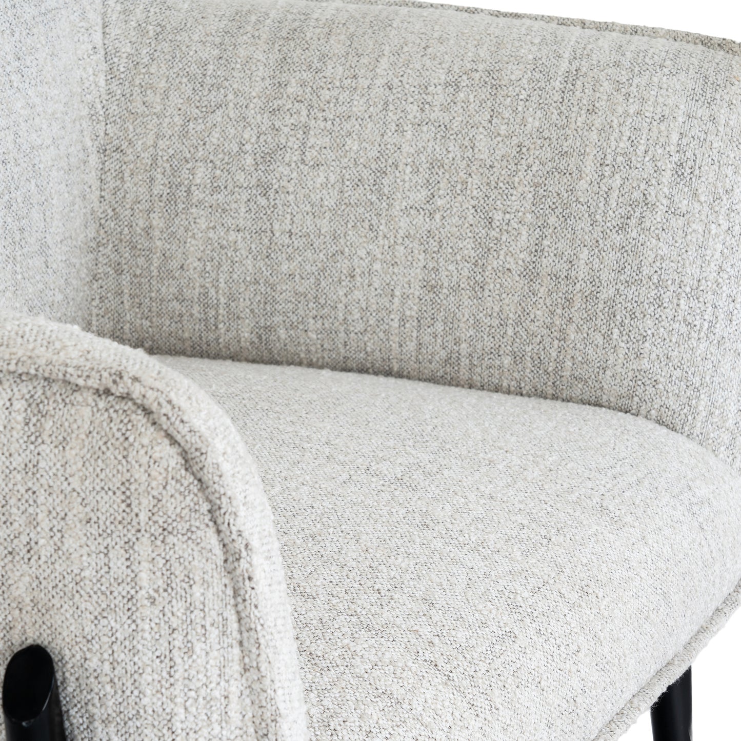 Neutral Weave Contoured Armchair