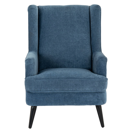 Sculptural Wingback Armchair in Textured Grey