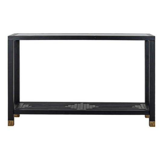 Matte Black Architectural Console Table