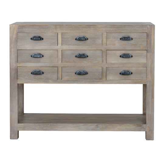 Haldon 9-Drawer Chest with Integrated Shelf
