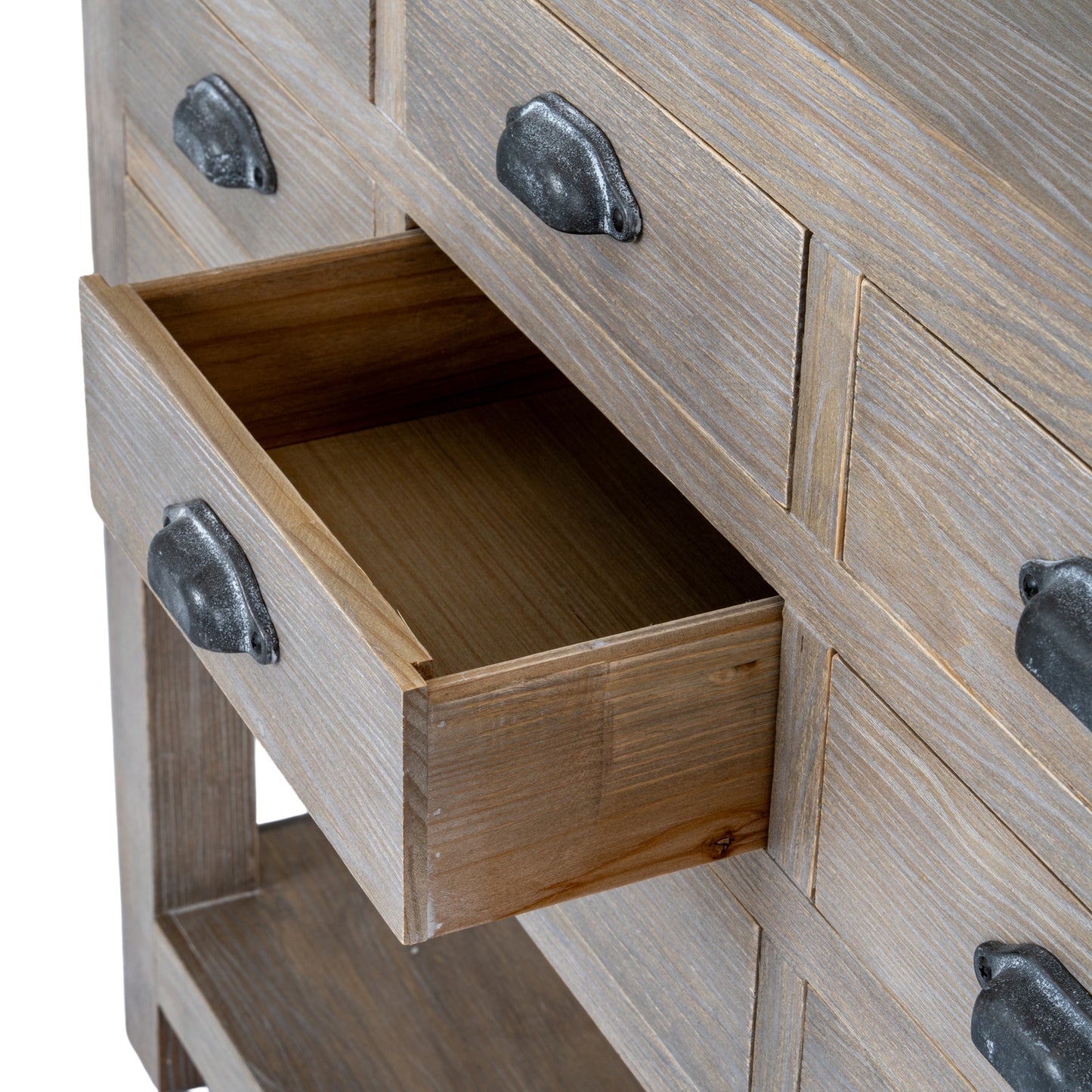 Haldon 9-Drawer Chest with Integrated Shelf