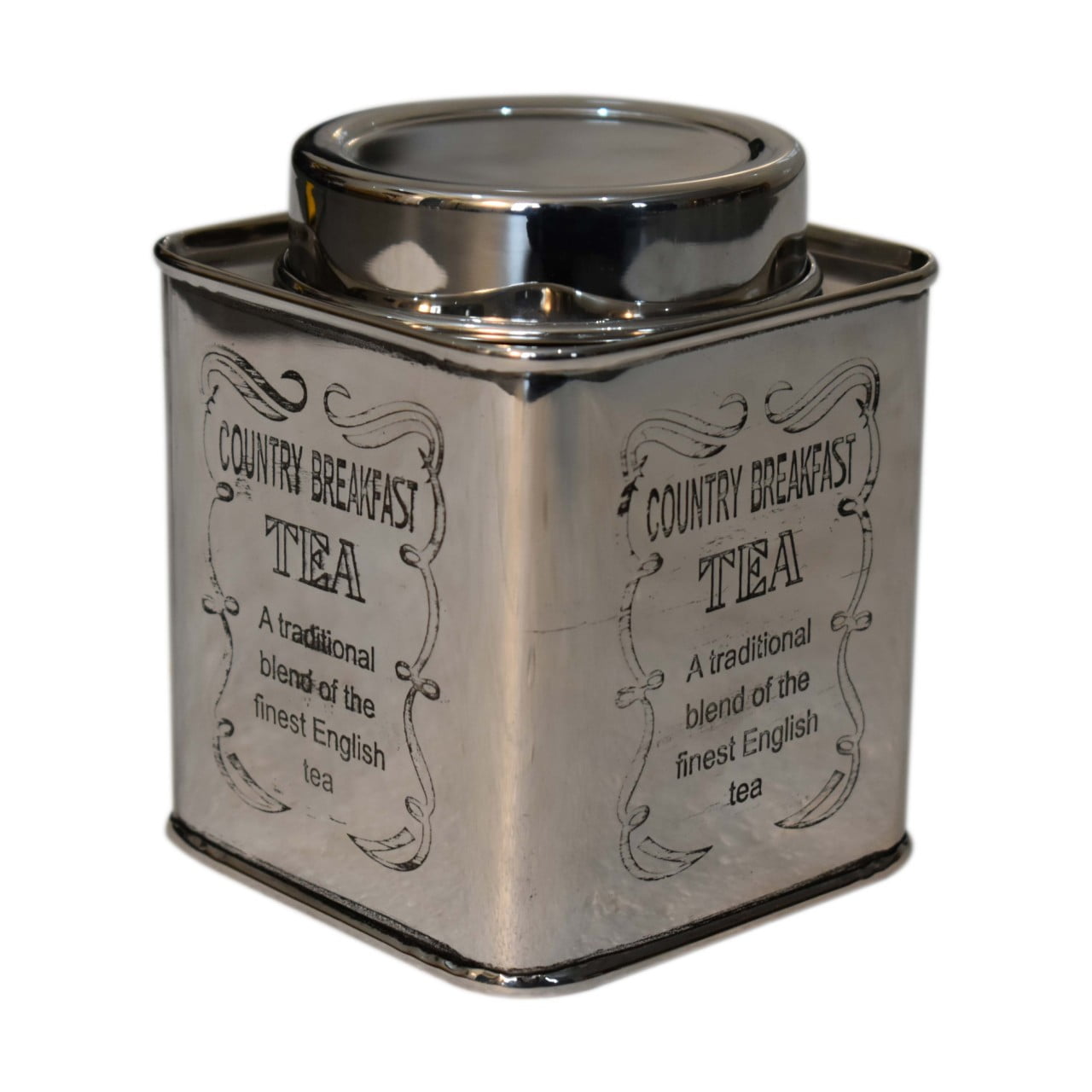 Tea, Coffee and Sugar Chrome Storage (Set of 3)