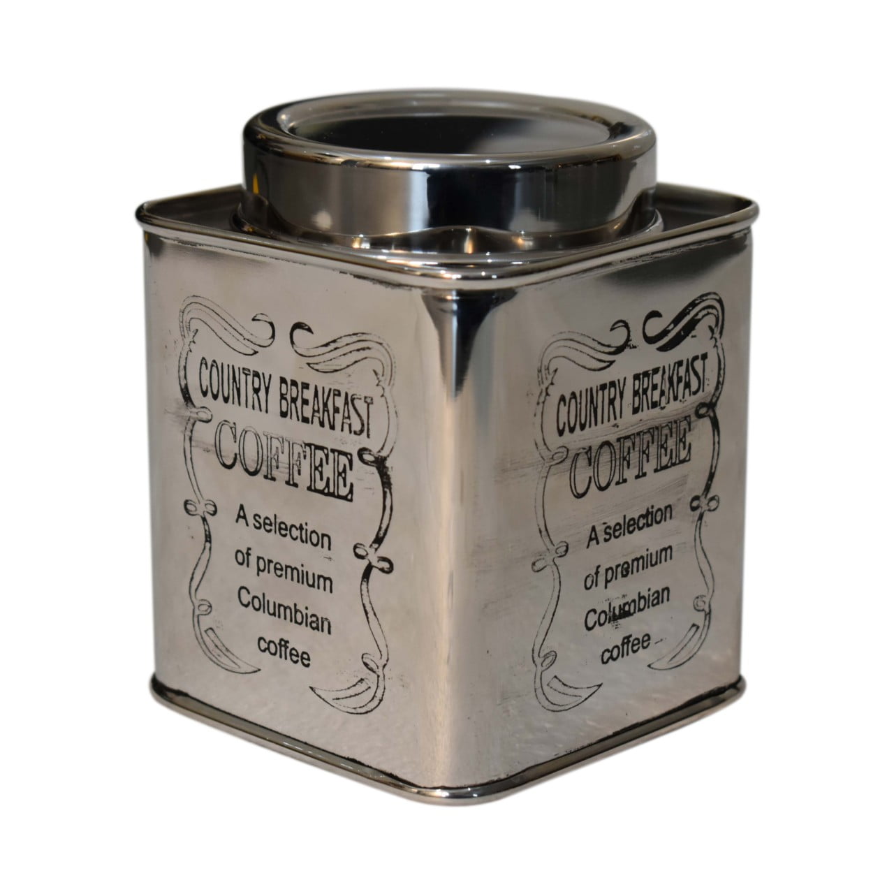 Tea, Coffee and Sugar Chrome Storage (Set of 3)