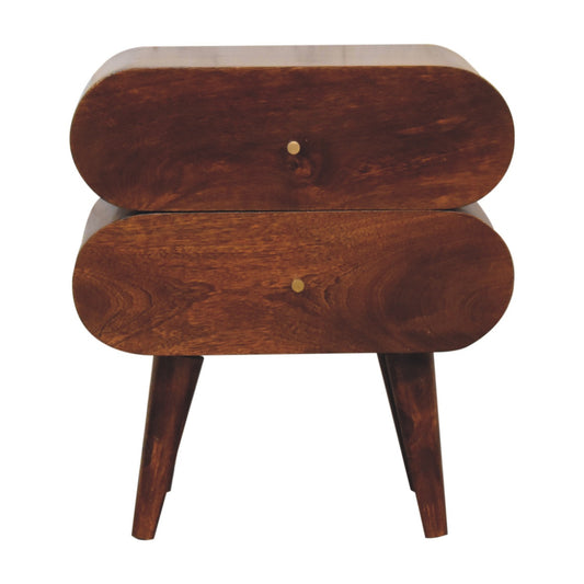 Double Capsule Chestnut Bedside