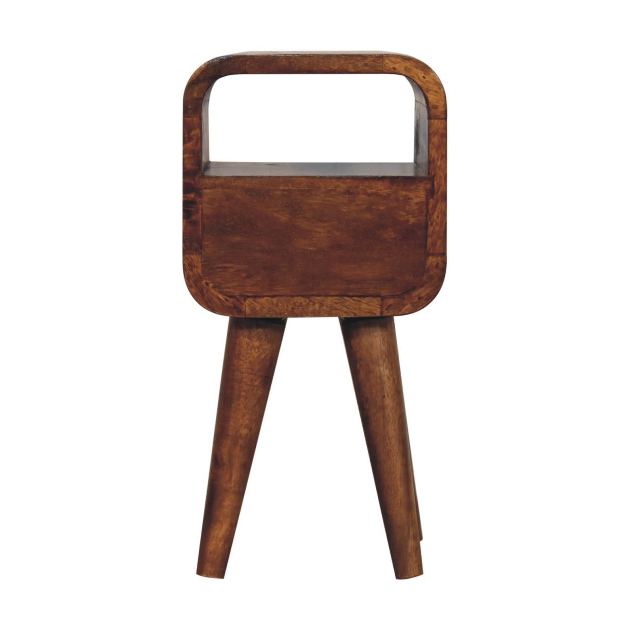 The Curve Mini Open Bedside in Chestnut