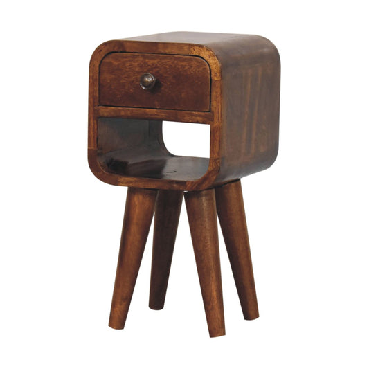 The Curve Mini Bedside in Chestnut