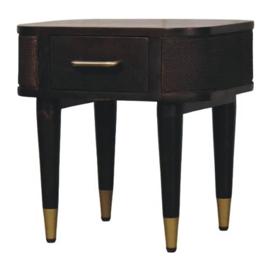 The Marlowe Rattan Mango Wood Bedside Table
