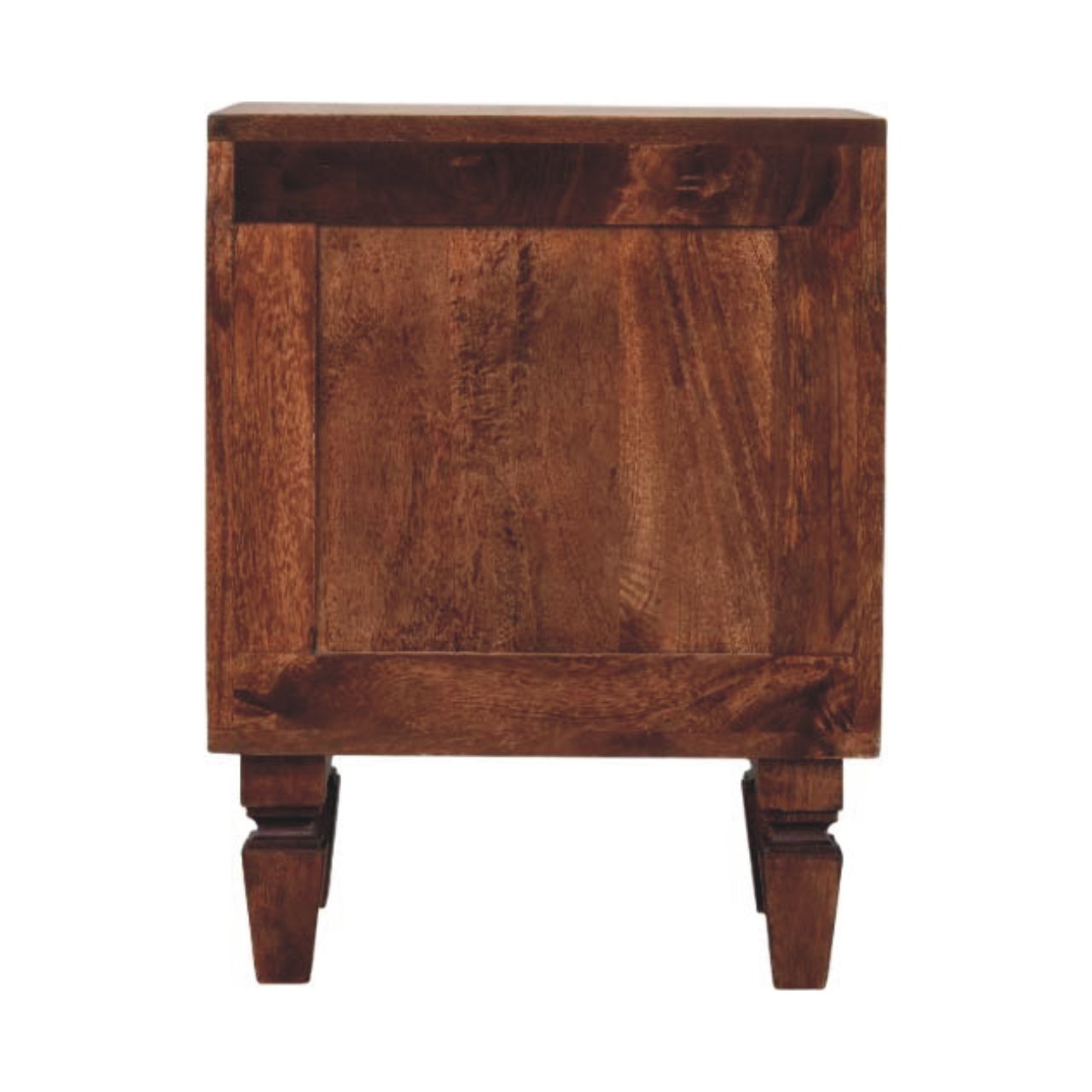 The Veyra Grooved Mango Wood Nightstand