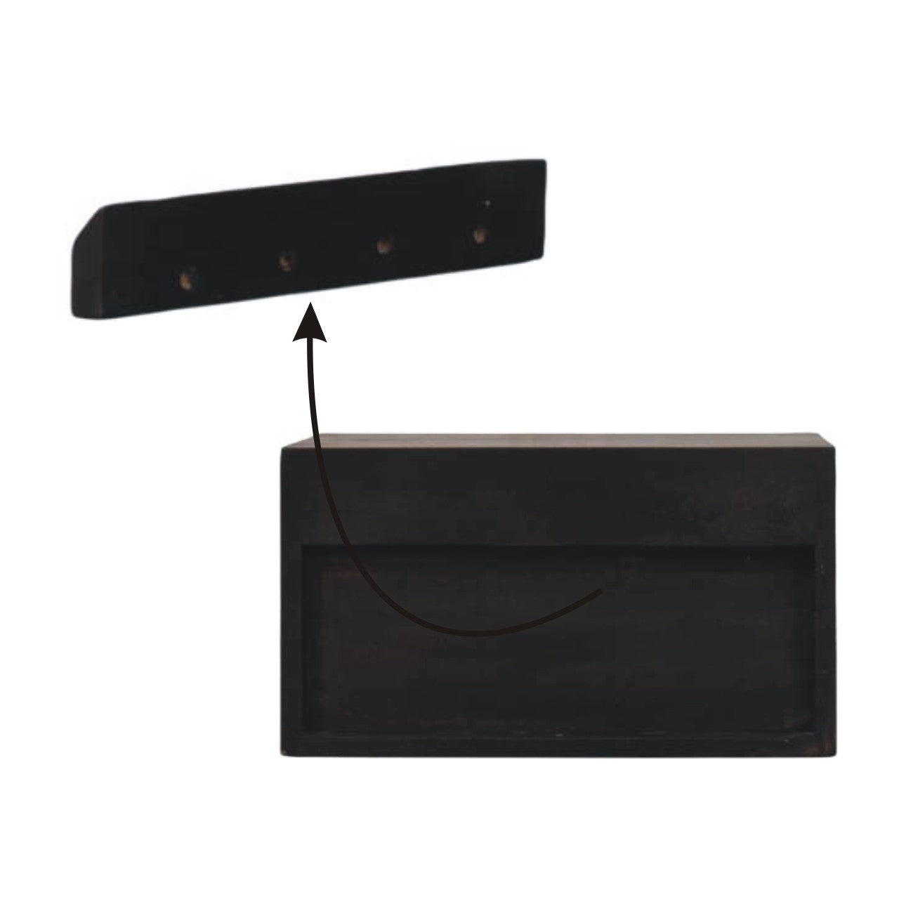 The Liora Carved Open-Slot Mango Wood Bedside Table