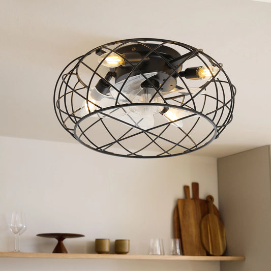 Caged Ceiling Fan Light