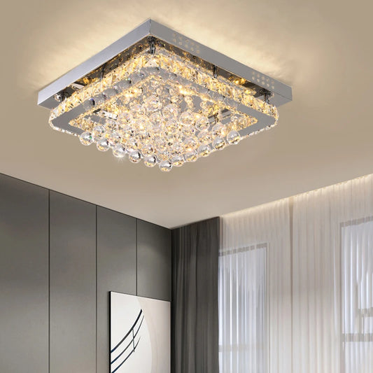 Plush Crystal LED Mounted Ceiling Light