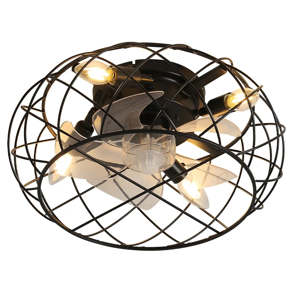 Caged Ceiling Fan Light