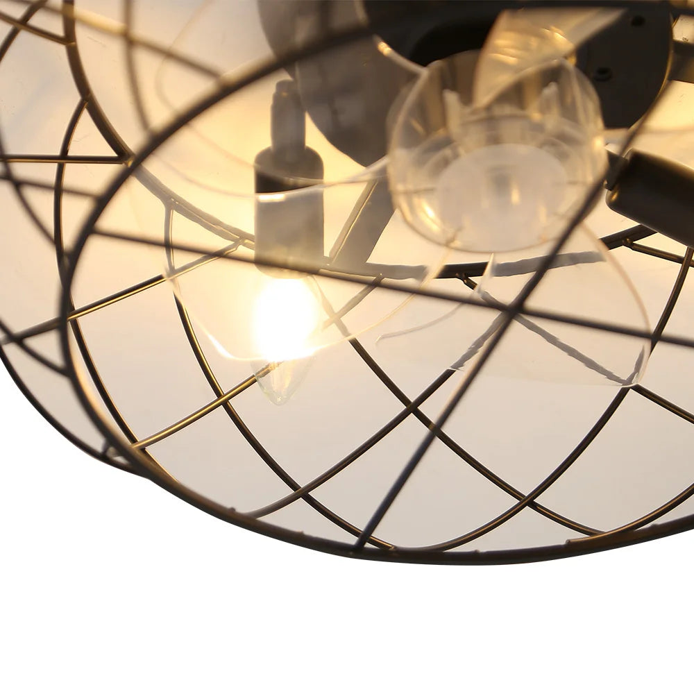 Caged Ceiling Fan Light