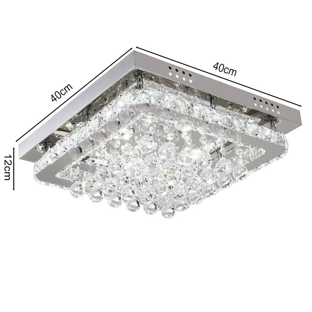Plush Crystal LED Mounted Ceiling Light