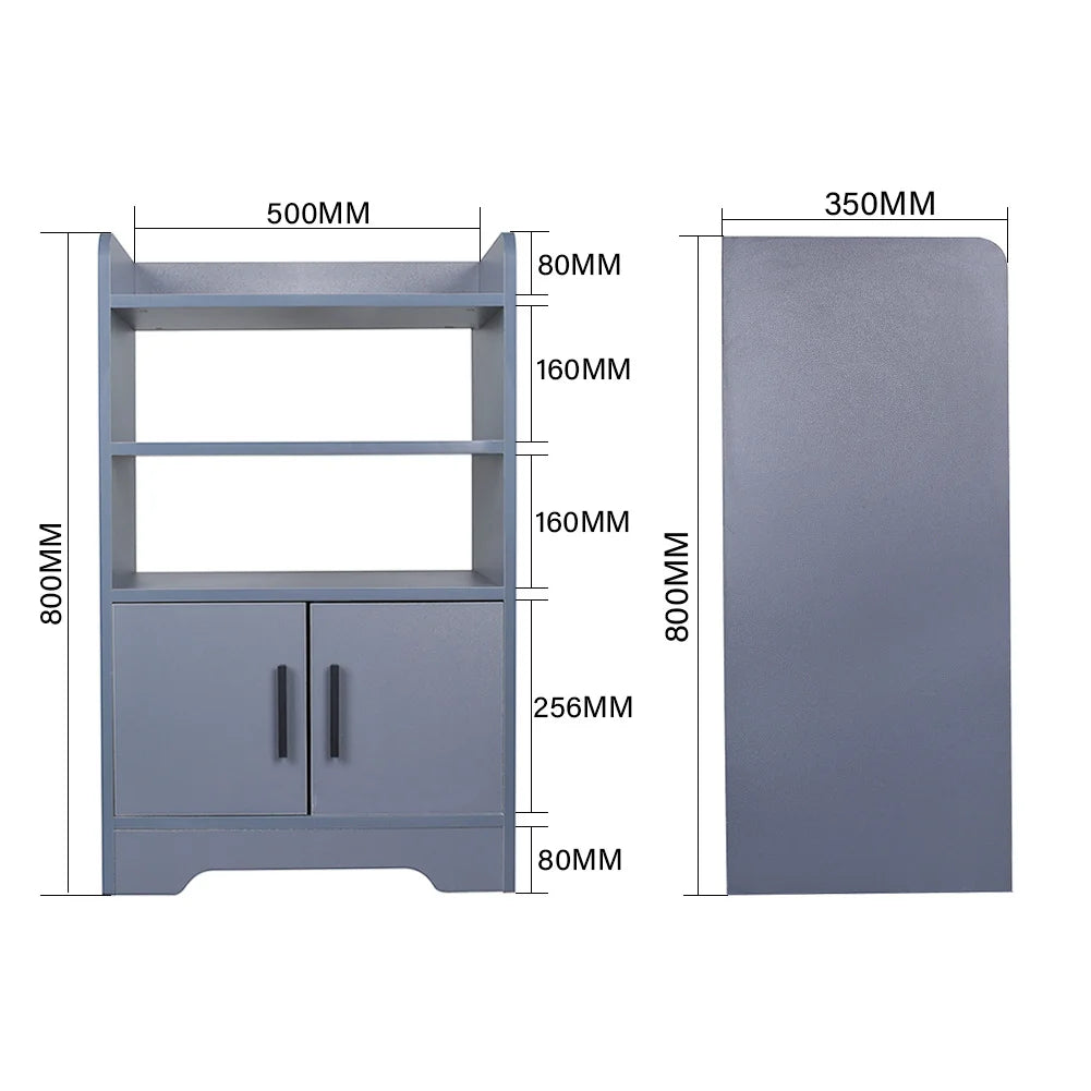 Contemporary Wooden Sideboard Cabinet with Open Storage