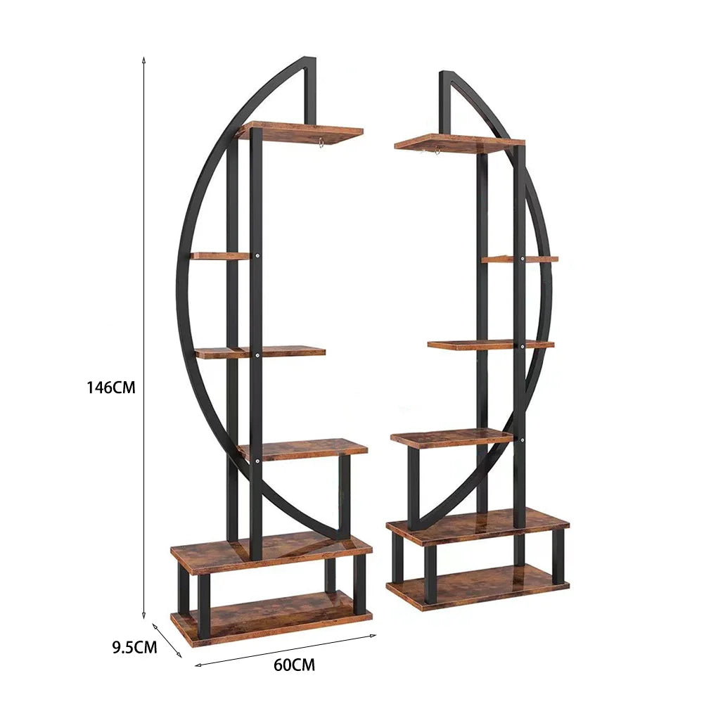Crescent Tiered Plant Stand Set