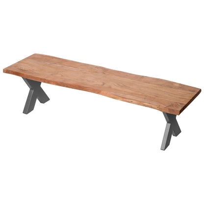 Natural Acacia Live Edge Bench