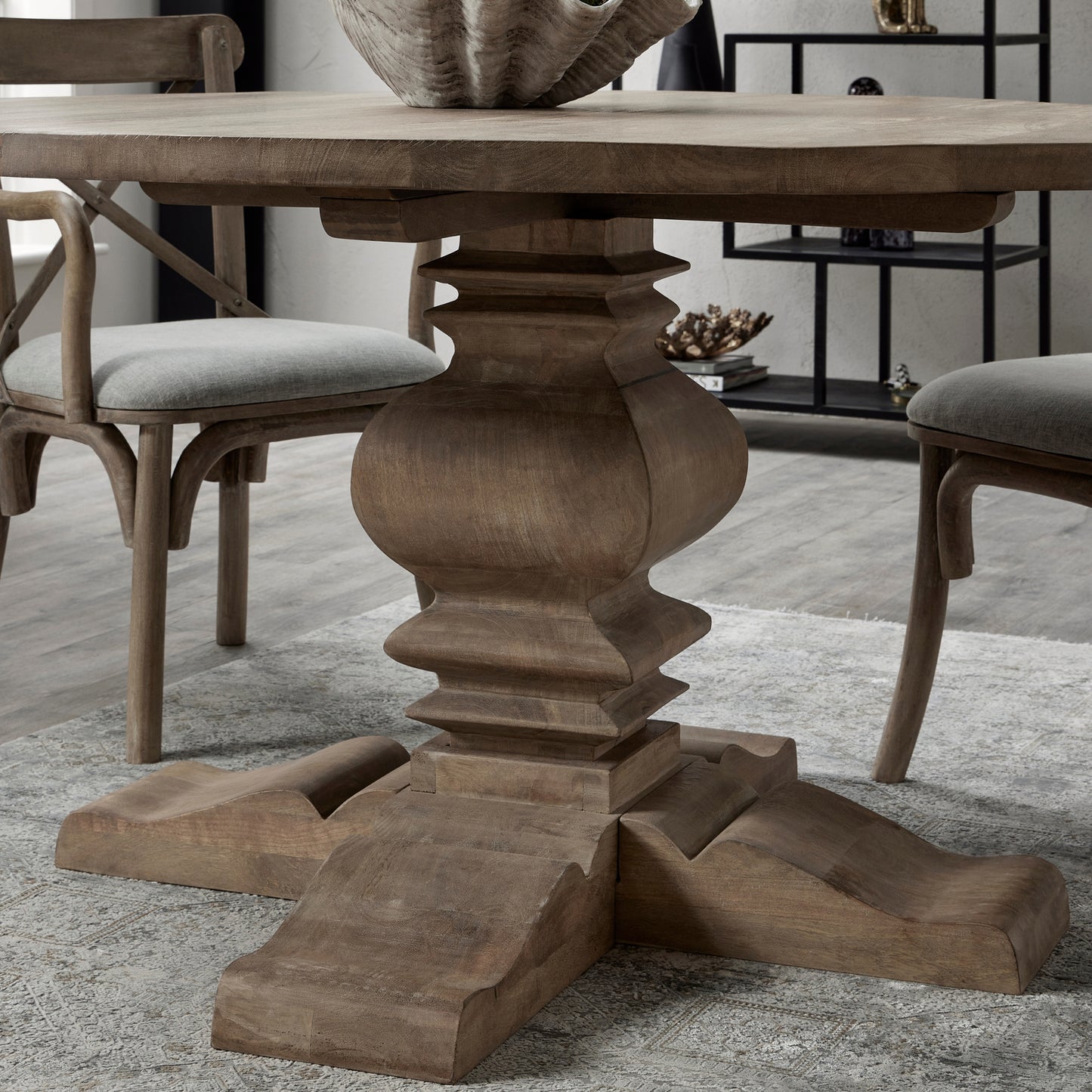 The Valensole Pedestal Round Dining Table