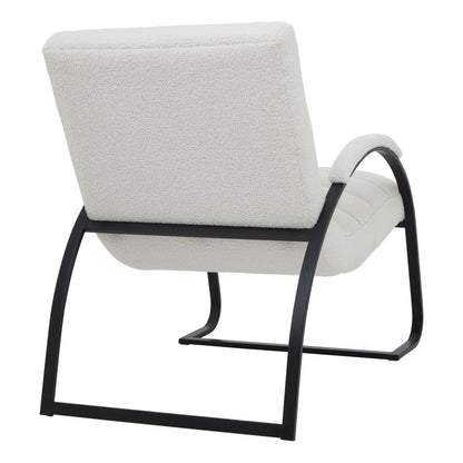 The Sculptural Bouclé Ark Lounge Chair