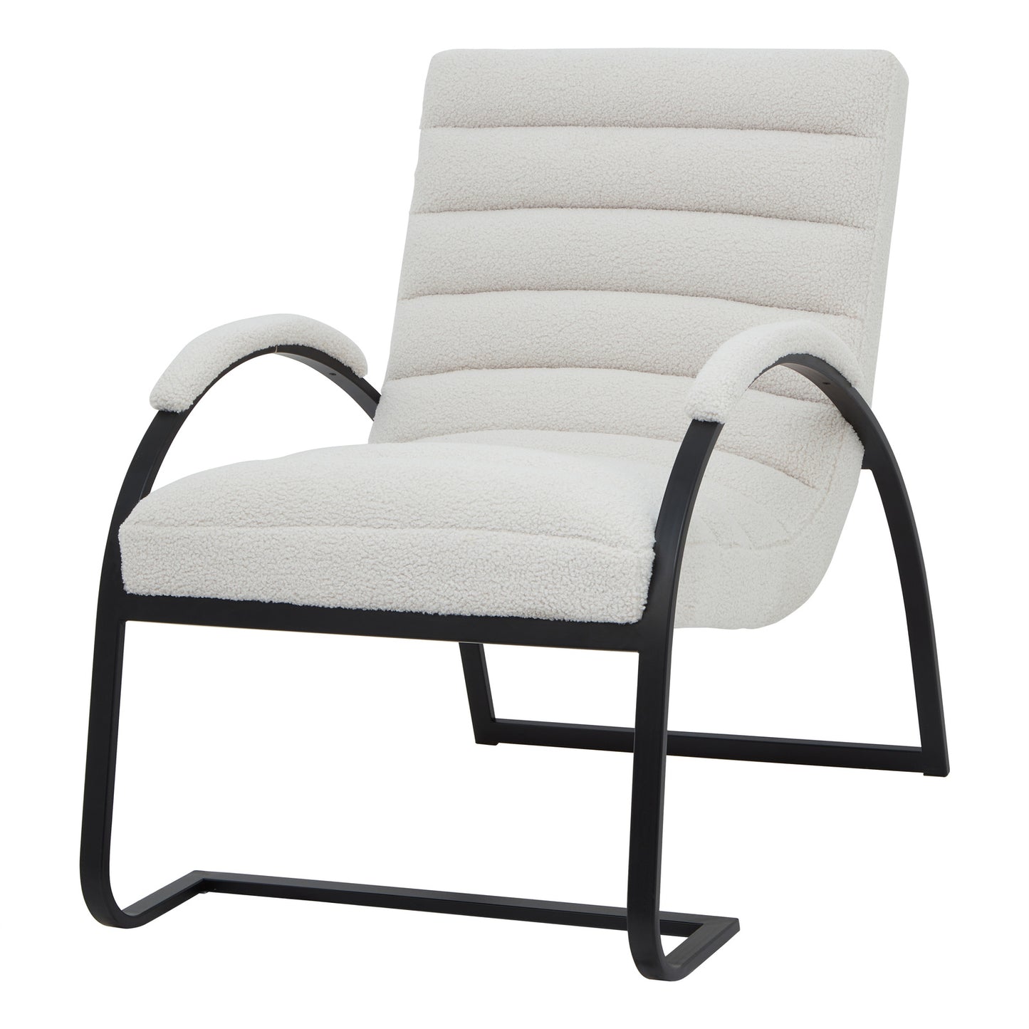 The Sculptural Bouclé Ark Lounge Chair