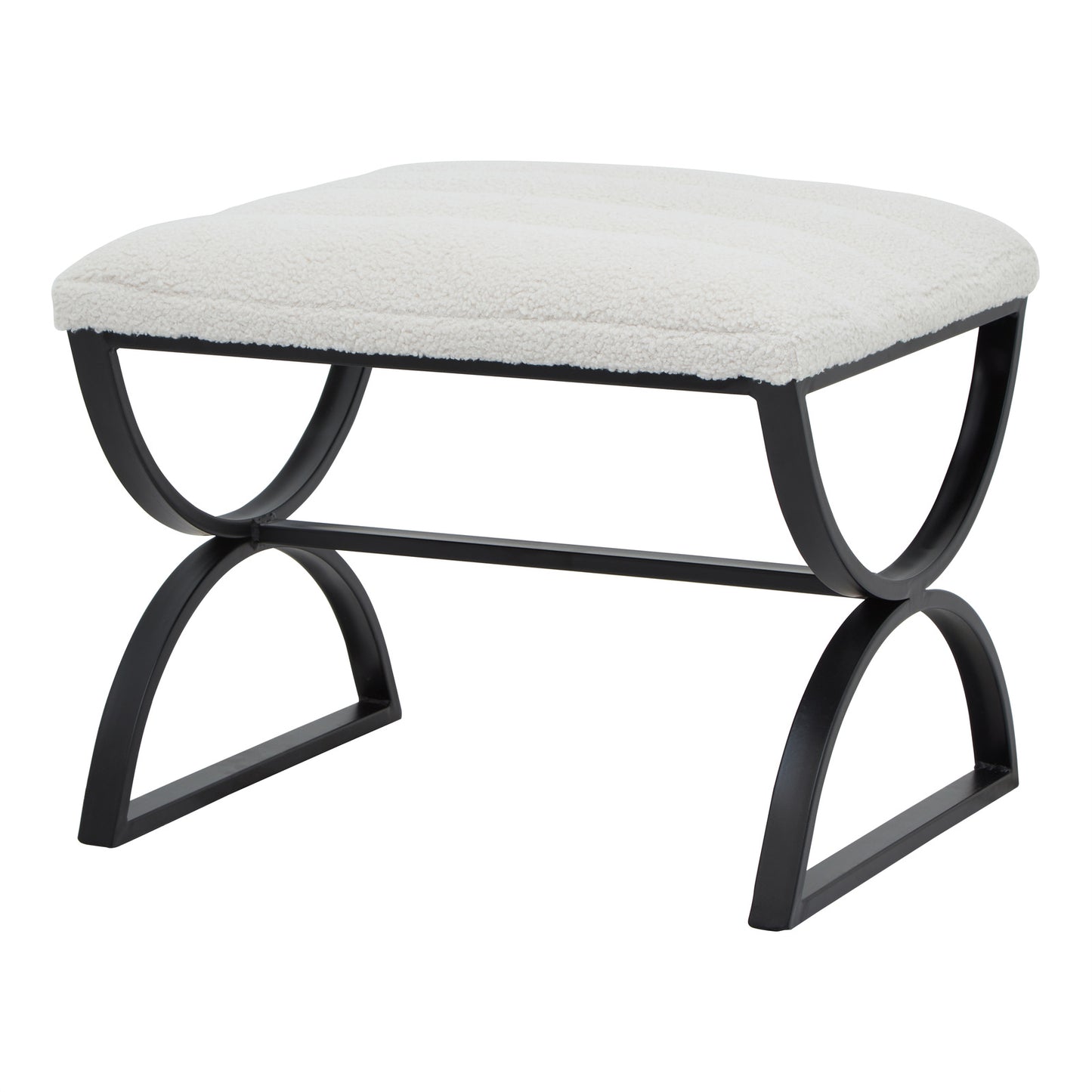 The Sculptural Bouclé Ribbed Ottoman