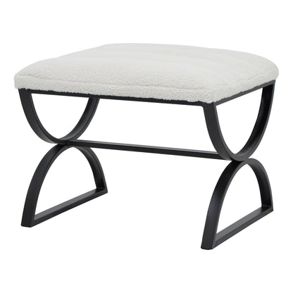 The Sculptural Bouclé Ribbed Ottoman