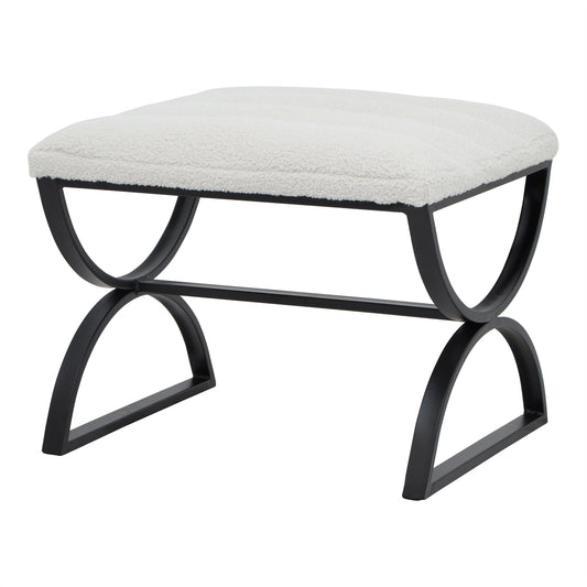The Sculptural Bouclé Ribbed Ottoman