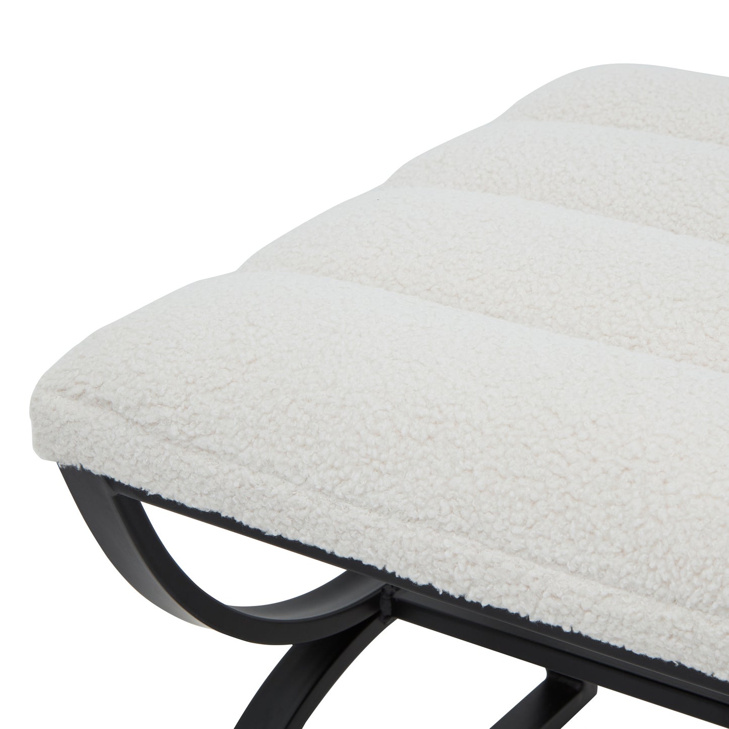 The Sculptural Bouclé Ribbed Ottoman
