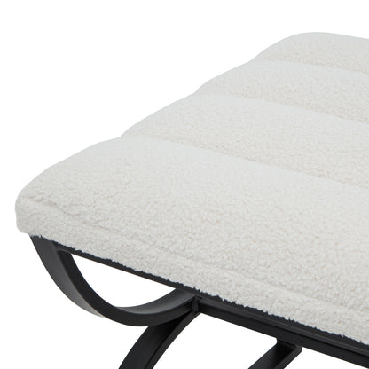 The Sculptural Bouclé Ribbed Ottoman