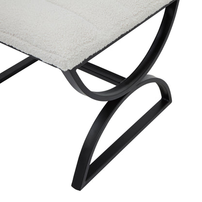 The Sculptural Bouclé Ribbed Ottoman