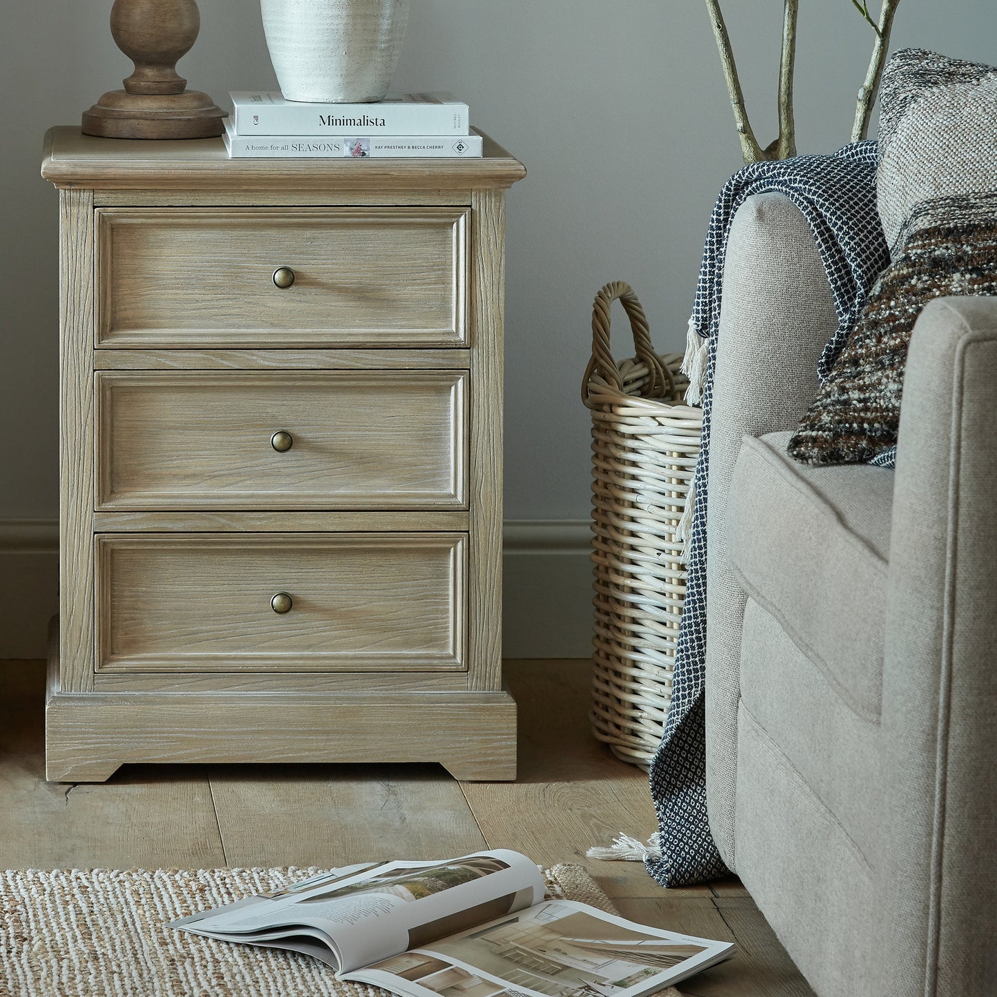Oatmeal Twill Swivel Armchair