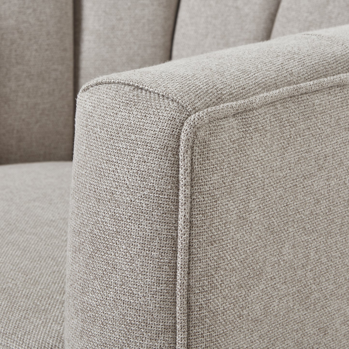 Oatmeal Twill Swivel Armchair