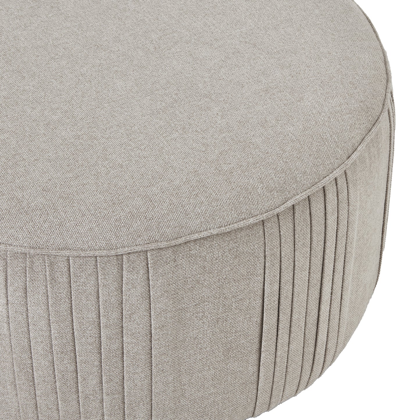 Oatmeal Twill Swivel Ottoman