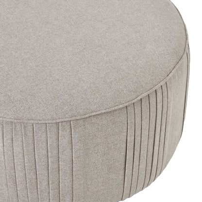 Oatmeal Twill Swivel Ottoman