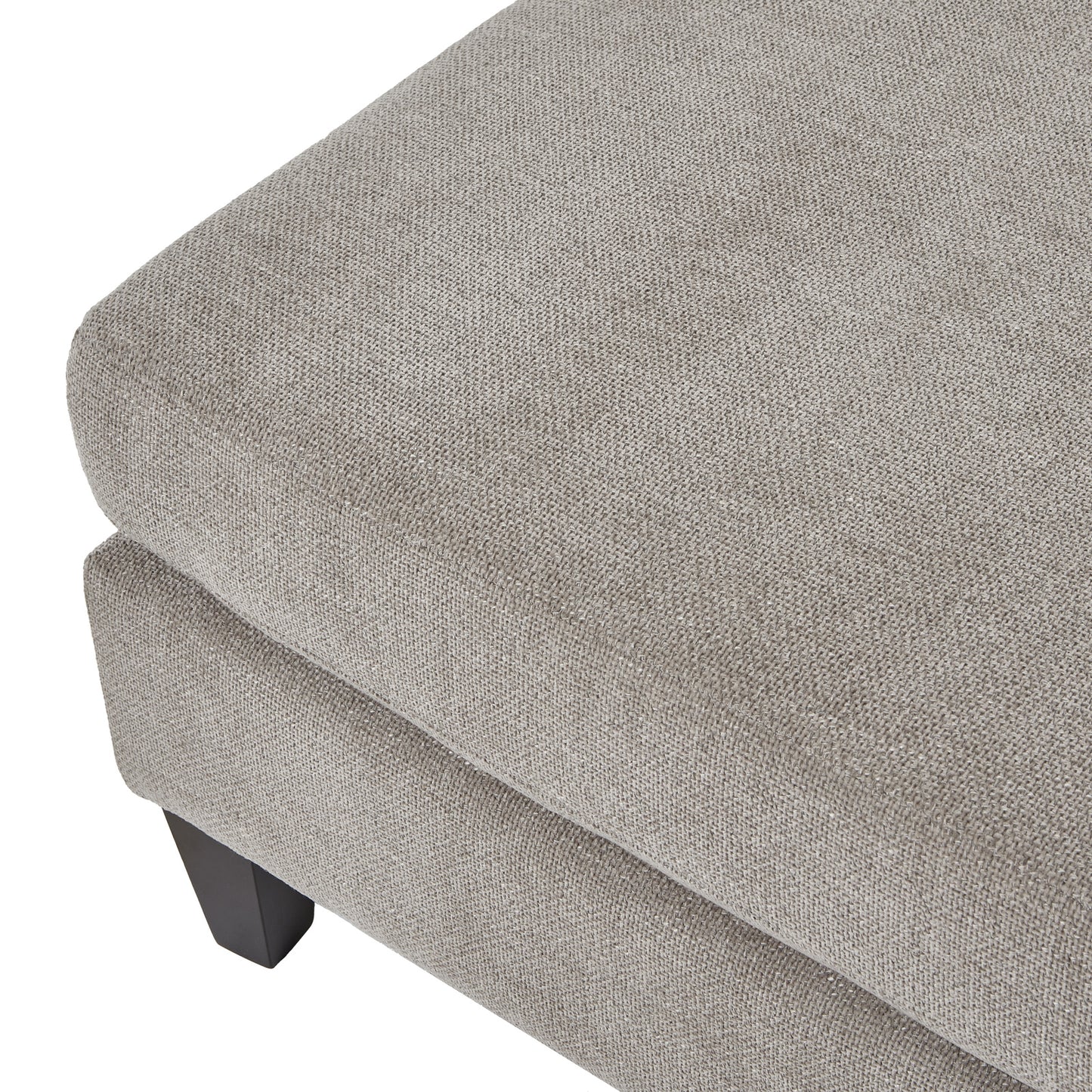 Taupe Velvet Square Ottoman