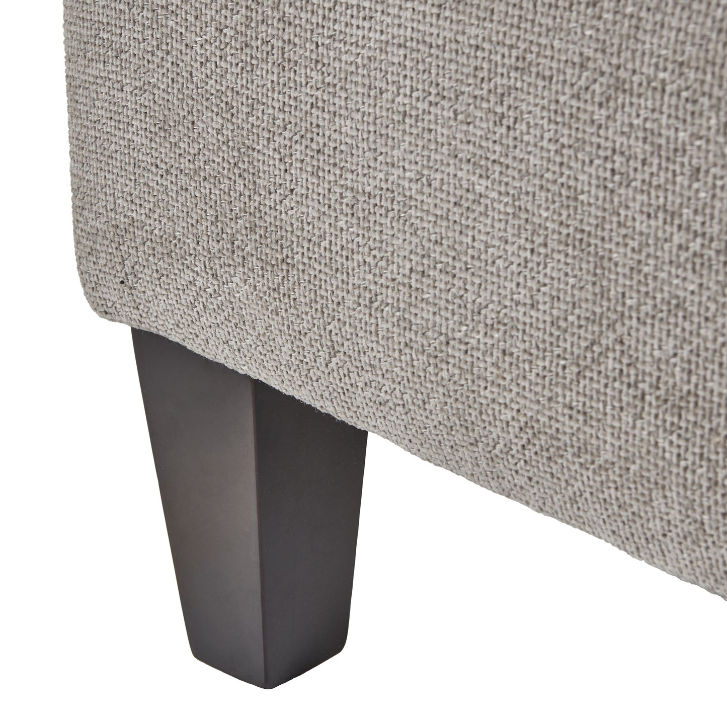 Taupe Velvet Square Ottoman