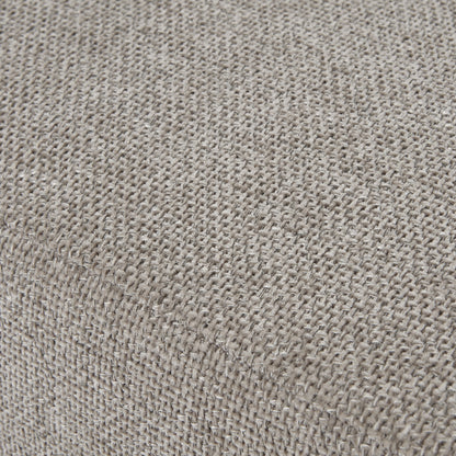 Taupe Velvet Square Ottoman