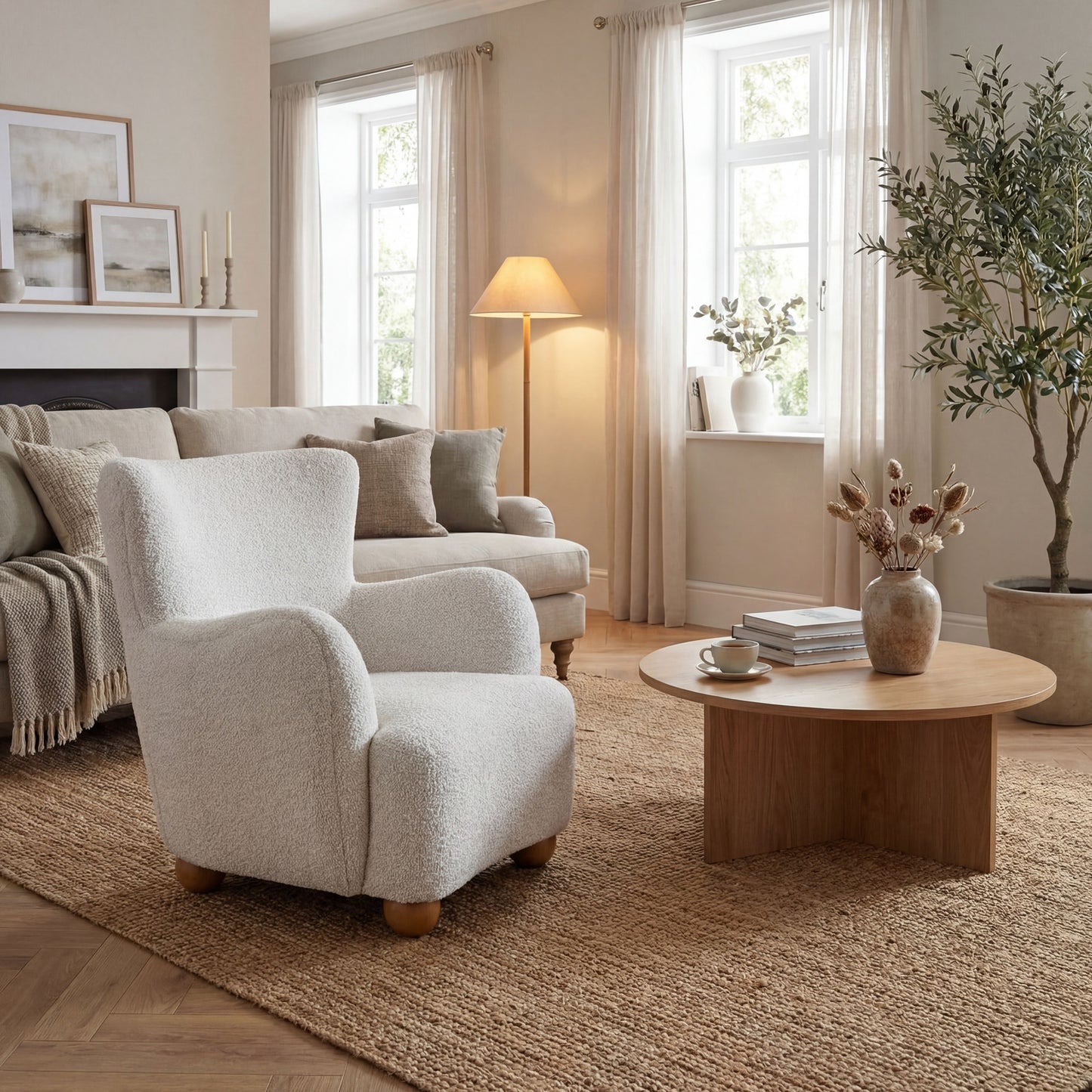 Pebble Marl Oversized Armchair