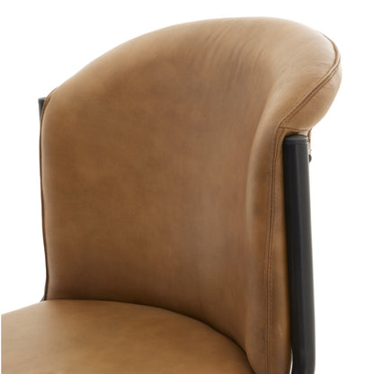 The Bronte Curved Leather Dining Chair
