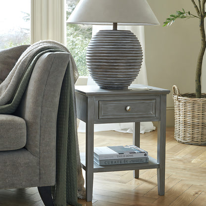 Refined Oak One-Drawer Side Table