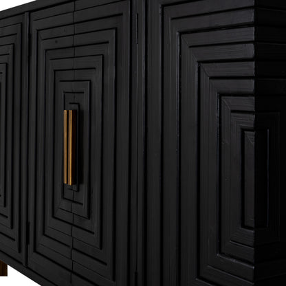 Industrial Noir Four-Door Sideboard