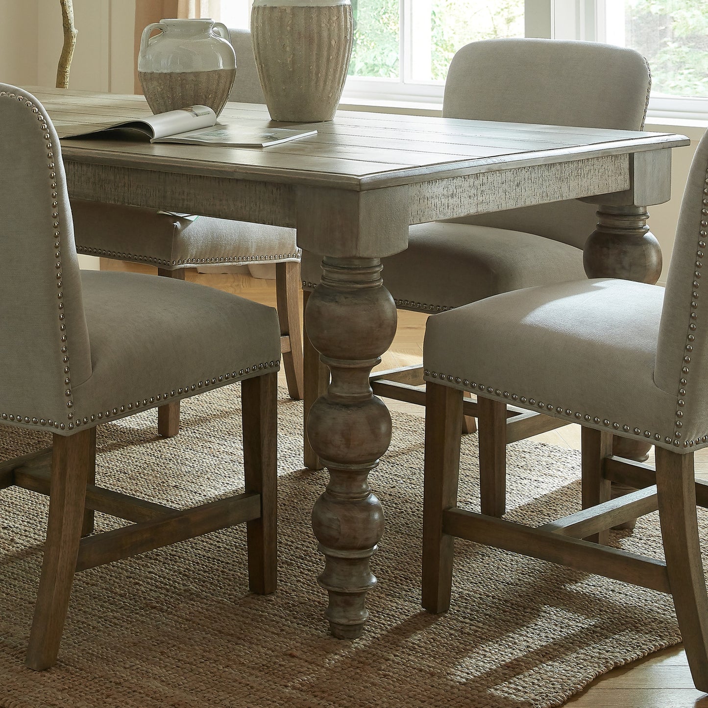 Satin Finish Rectangular Dining Table