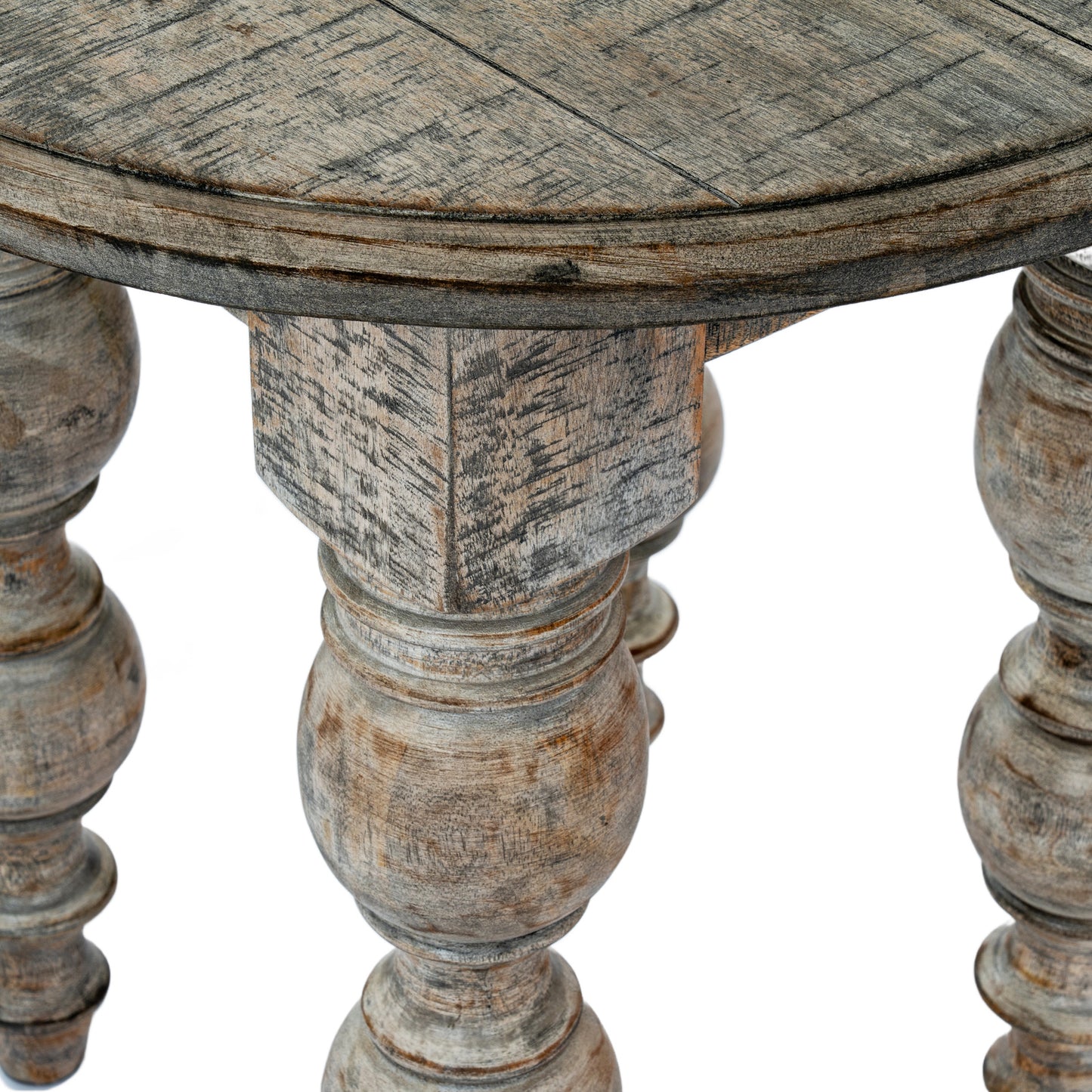 Satin Finish Circular Pedestal Side Table