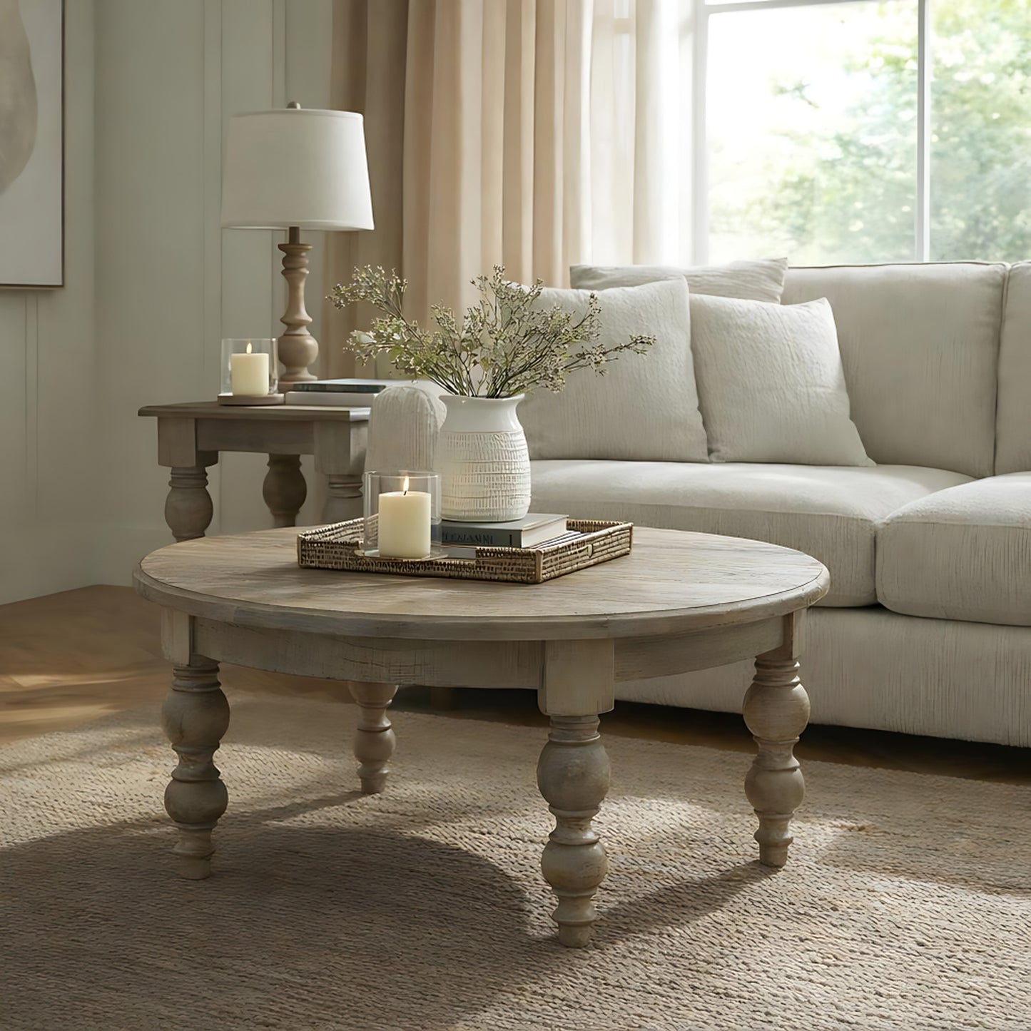 Satin Finish Circular Coffee Table