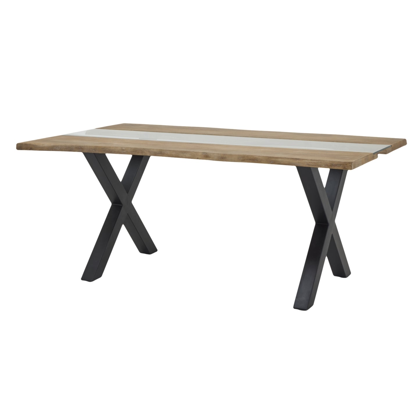 Natural Light Acacia Live Edge Dining Table