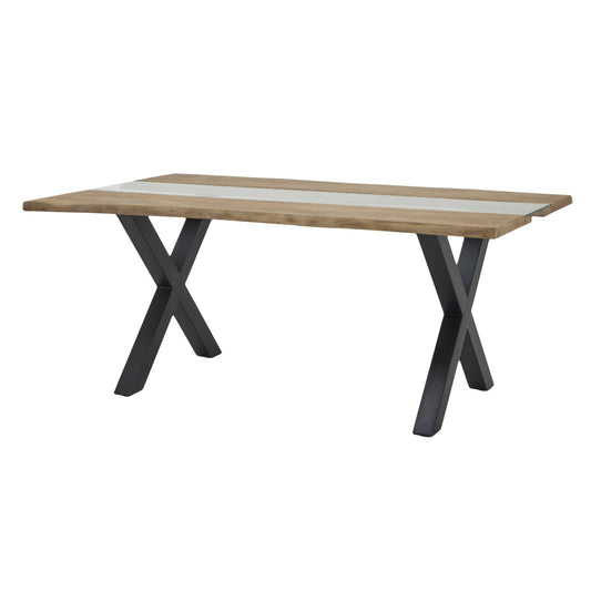 Natural Light Acacia Live Edge Dining Table