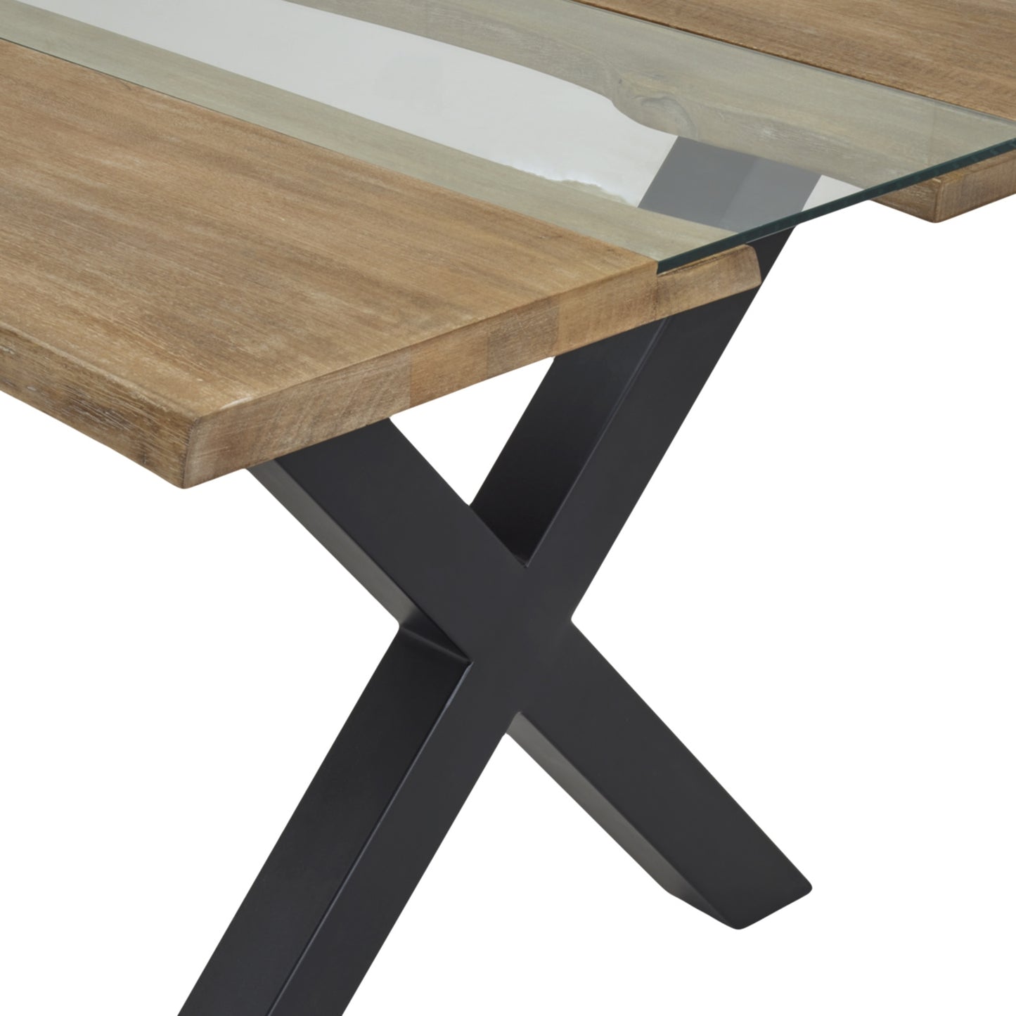 Natural Light Acacia Live Edge Dining Table