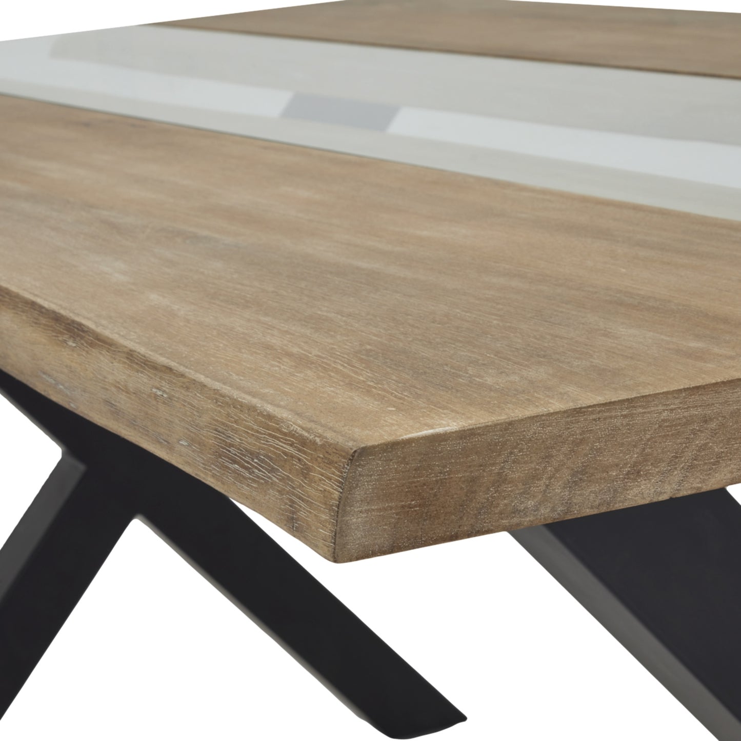 Natural Light Acacia Live Edge Dining Table