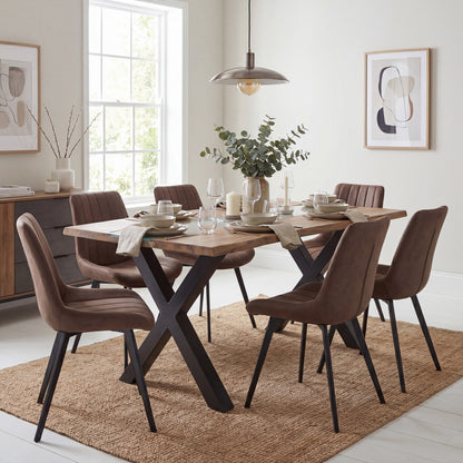 Natural Light Acacia Live Edge Dining Table