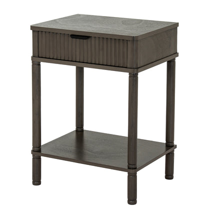 Grained Single-Drawer Side Table